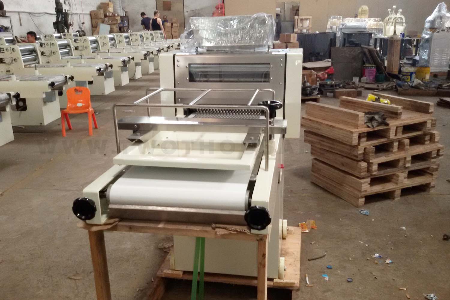 Assembly Line of the Bread Dough Moulder