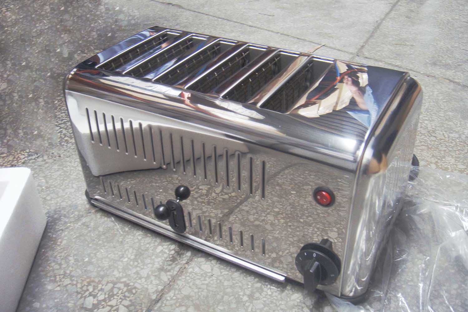 Side View of Commercial Bread Toaster