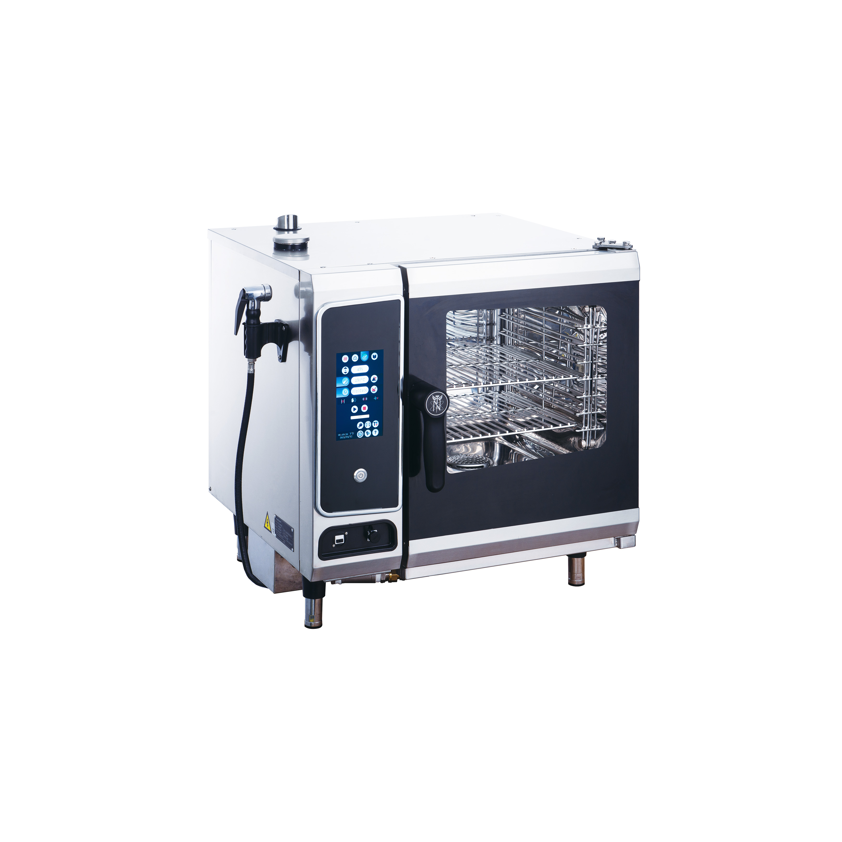4 Trays 2/3 GN 30℃~300℃ Commercial Electric Combi Oven Steamer NC
