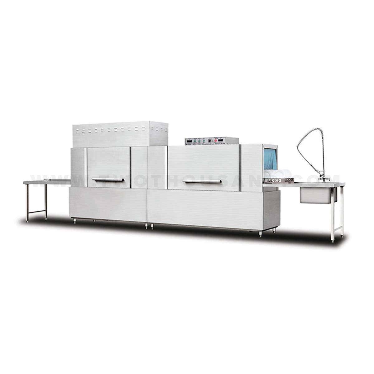 220V 50HZ Commercial Portable Dishwasher / Conveyor Dishwasher With Dryer