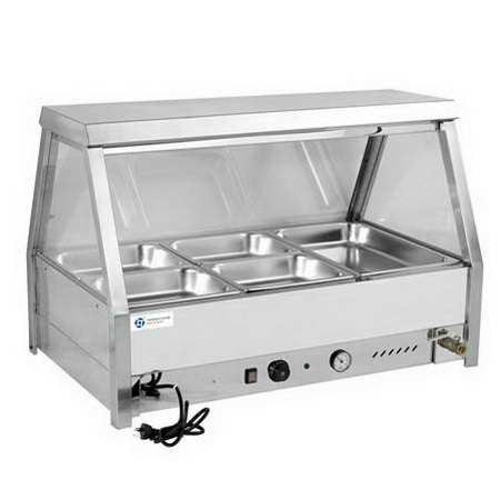 Bain Marie Catering Food Warmer Electric Warming Tray w 4 Pans GN 1/4 Lids  Shelf