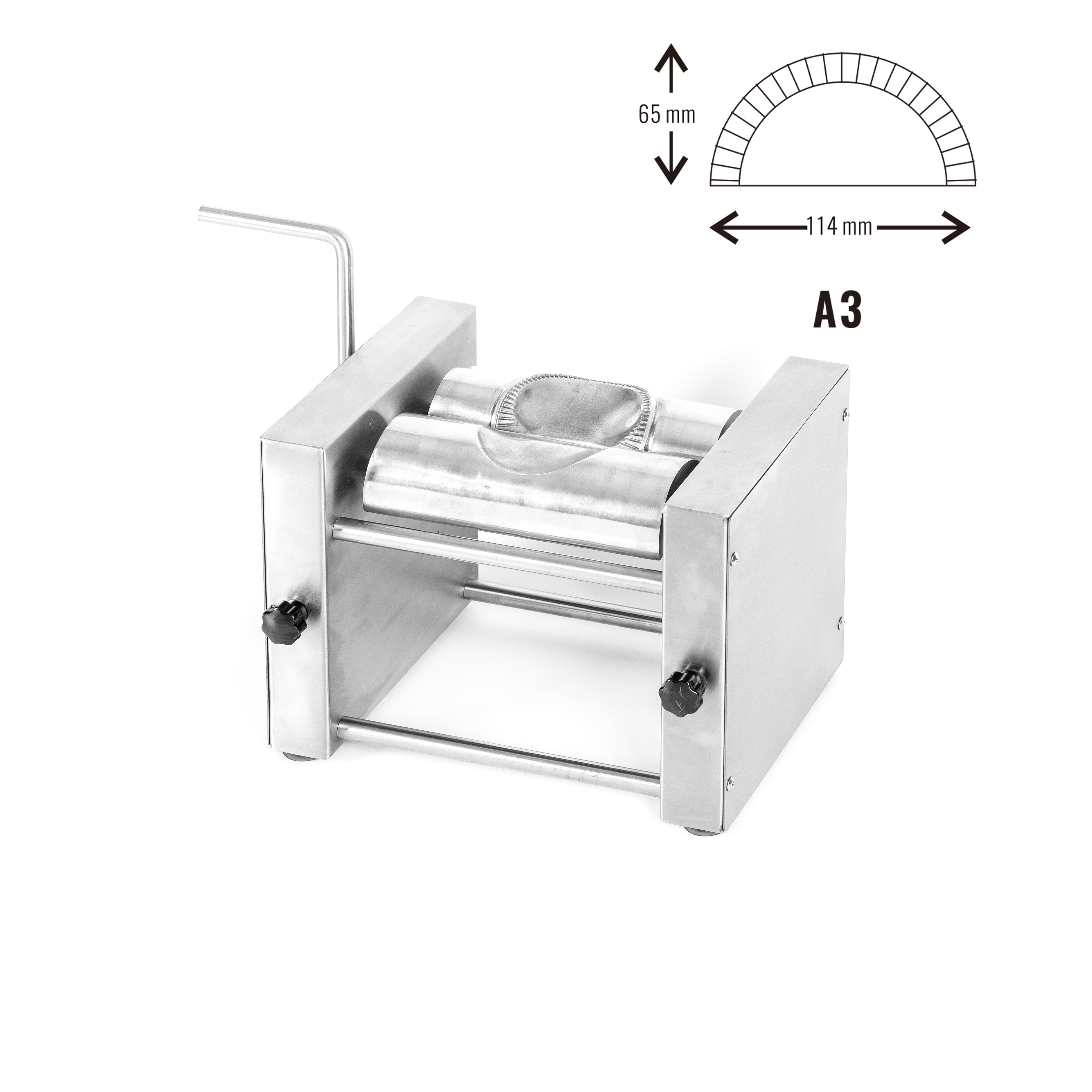 DEM-A3 Professional Pasta Machine Dumplings Maker Turnover Machine - Front View