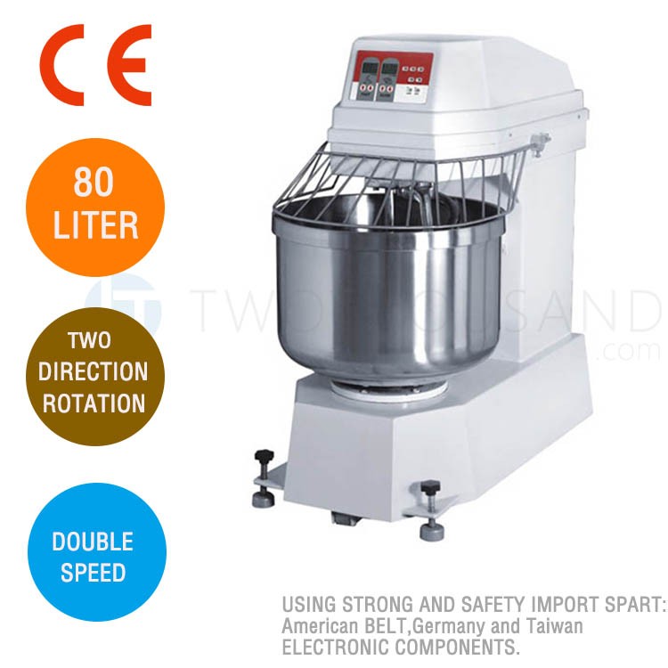 Dough Mixer - 80 Liters, Digital Control, Double Speed, , CE, HS80D