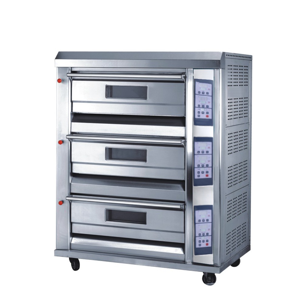 Electric Baking Oven - 3 Decks 6 Trays, All S/S, 350 ℃, Pan 40*60 cm, CE, TT-O39F