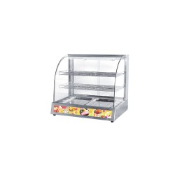 Commercial Curved Glass Food Warmer Display Case