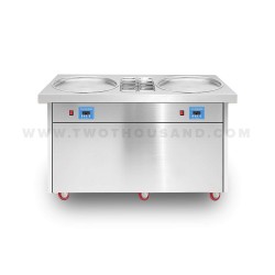 Double Round Pan Cold Stone Ice Cream Roll Machine with GN Pan TT-CB4FC