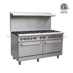 10 Burners ETL Commercial Gas Hot Plate with 2 Baking Ovens RGR60