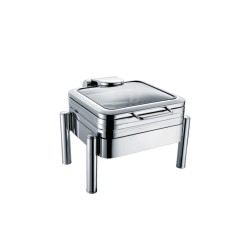 Glass Top Stainless Steel Square Buffet Server TT-YD-4023