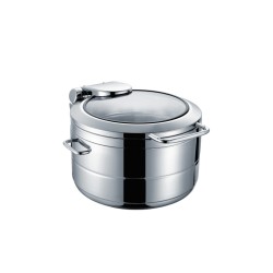 Glass Top Round Stainless Steel Soup Chafer TT-YD-404