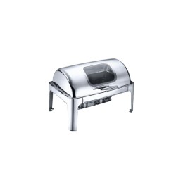 9L 635x455x440 MM Rectangular Stainless Steel Roll Top Chafing Dishes TT-YD-723K