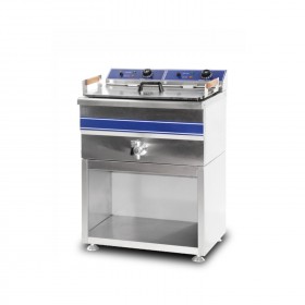 24 Liters 2X3.25KW Commercial Electric Fryer with Stand TTS-600-G