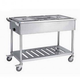 3 GN Pan Stainless Steel Commercial Bain Marie Trolley TT-WE1201A