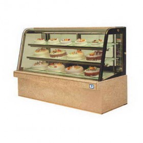 1200MM Wood Color Refrigerated Curved Glass Bakery Deli Case TT-MD2A