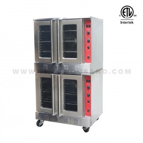2 Decks with 4 Casters ETL Commercial Gas Convection Oven GCO-613TD