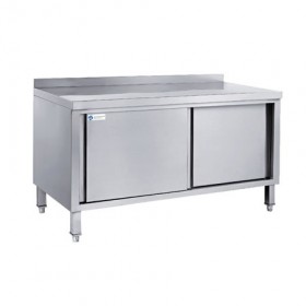 L1200XW800 MM With Splashback Stainless Steel Kitchen Work Cabinet TT-BC315A-3