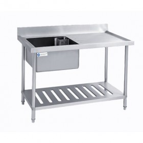 L2100XW600 MM with Undershelf Single Compartment Commercial Sink TT-BC306D-1