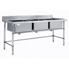L1500XW600 MM Triple Stainless Steel Compartment Commercial Sink TT-BC301A-1