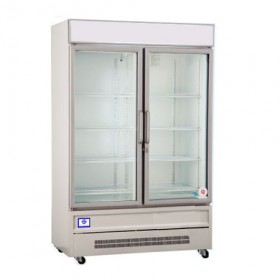 1205MM White Double Glass Door Merchandiser Refrigerator TT-BC118