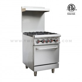 4 Burners ETL Commercial Gas Hot Plate with Baking Oven RGR24