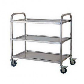 3 Shelf 750X400X835 MM Square Tube Stainless Steel Utility Cart TT-BU100C
