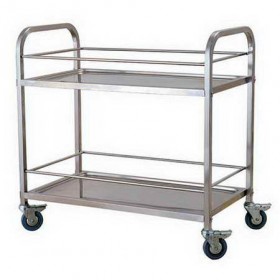 2 Shelf 750X400X835 MM Square Tube Stainless Steel Utility Cart TT-BU104C