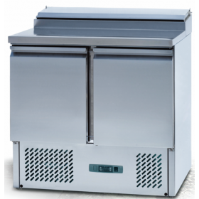 2 Doors Mega Top Stainless Steel Salad Prep Refrigerator TT-BC280D-1
