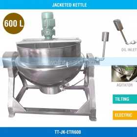 600L Dia. 1200mm with Agitator Electric Tilting Jacketed Kettle TT-JK-ETR600