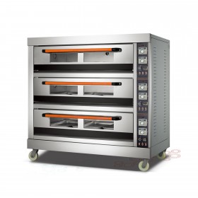 3 Decks 9 Trays Front S/S CE Commercial Electric Baking Oven TT-O121B