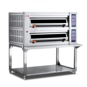 2 Decks 20Kw 400°C CE Commercial Electric Pizza Oven with Self TT-O124C