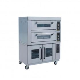 2 Decks 4 Trays Front S/S Electric Baking Oven with 8 Trays Proofer TT-O140A
