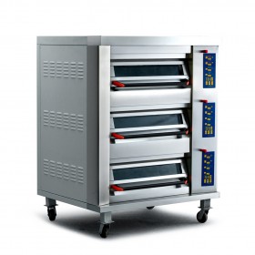 3 Decks 6 Trays 22.5Kw 350°C Commercial Electric Baking Oven TT-O301