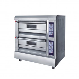 2 Decks 4 Trays Front S/S 350°C CE Commercial Electric Baking Oven TT-O39C