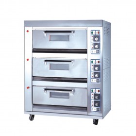3 Decks 6 Trays 600X400mm 75W 350°C Professional Gas Baking Oven TT-O37C