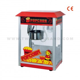 8 oz. CE Teflon Pot Commercial Red Popcorn Popper Machine TT-P8K