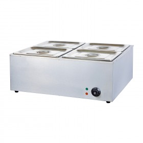 1/2, 15mm x 4 Pan Electric Stainless Steel Table Top Bain Marie TT-WE120