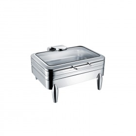 9L 620x490x325 MM Glass Top Rectangular Stainless Steel Chafing Dish TT-YD-4012