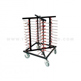 40 Plates H 1003MM Vertical Collapsible Mobile Pizza Plate Trolley TT-BU144