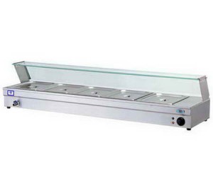 5 Pans Electric Glass Cover Counter Top Bain Marie TT-WE1245 Main View