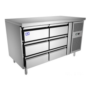 Undercounter Refrigerator Freezer - 6 Drawers, 260 L, CE, TT-BC283A