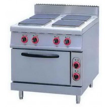 Commercial Electric Range with 4 Square Hotplate and 1 Baking Oven TT-WE163