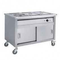 4 GN Pan Commercial Bain Marie Food Warmer With Wheels TT-WE1362B