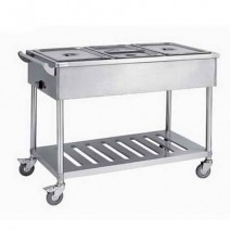 5 GN Pan Stainless Steel Commercial Bain Marie Trolley TT-WE1201C