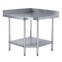 Stainless Steel with Splashback and Undershelf Corner Work Table TT-BC299A