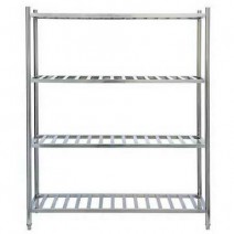 4 Tiers L1200XW500 MM Stainless Steel Restaurant Ladder Shelving TT-BC311A-1
