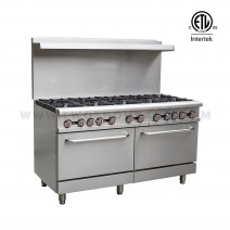 10 Burners ETL Commercial Gas Hot Plate with 2 Baking Ovens RGR60