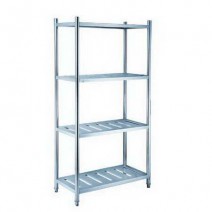 4 Tiers L1800XW600 MM Stainless Steel Punching Shelving TT-BC313F