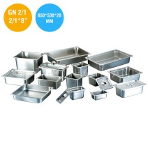 2/1X0.8" 650X530X20 MM Stainless Steel Steam Table Pan TT-821-20