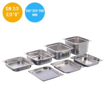 15.5L 2/3X8'' 353X325X200 MM Stainless Steel Steam Table Pan TT-823-8