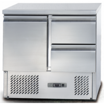 1 Door & 2 Drawers Stainless Steel Salad Prep Refrigerator TT-BC280B-2