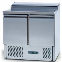 2 Doors Mega Top Stainless Steel Salad Prep Refrigerator TT-BC280D-1